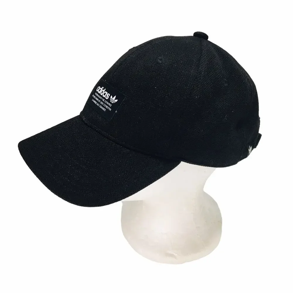 Adidas Men's 100% Cotton Adjustable Strapback Trefoil Logo Hat One Size